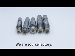 متوافق مرد زن پزشکی LM فشار کشیدن کانکتورهای فلزی و کابل های دایره ای